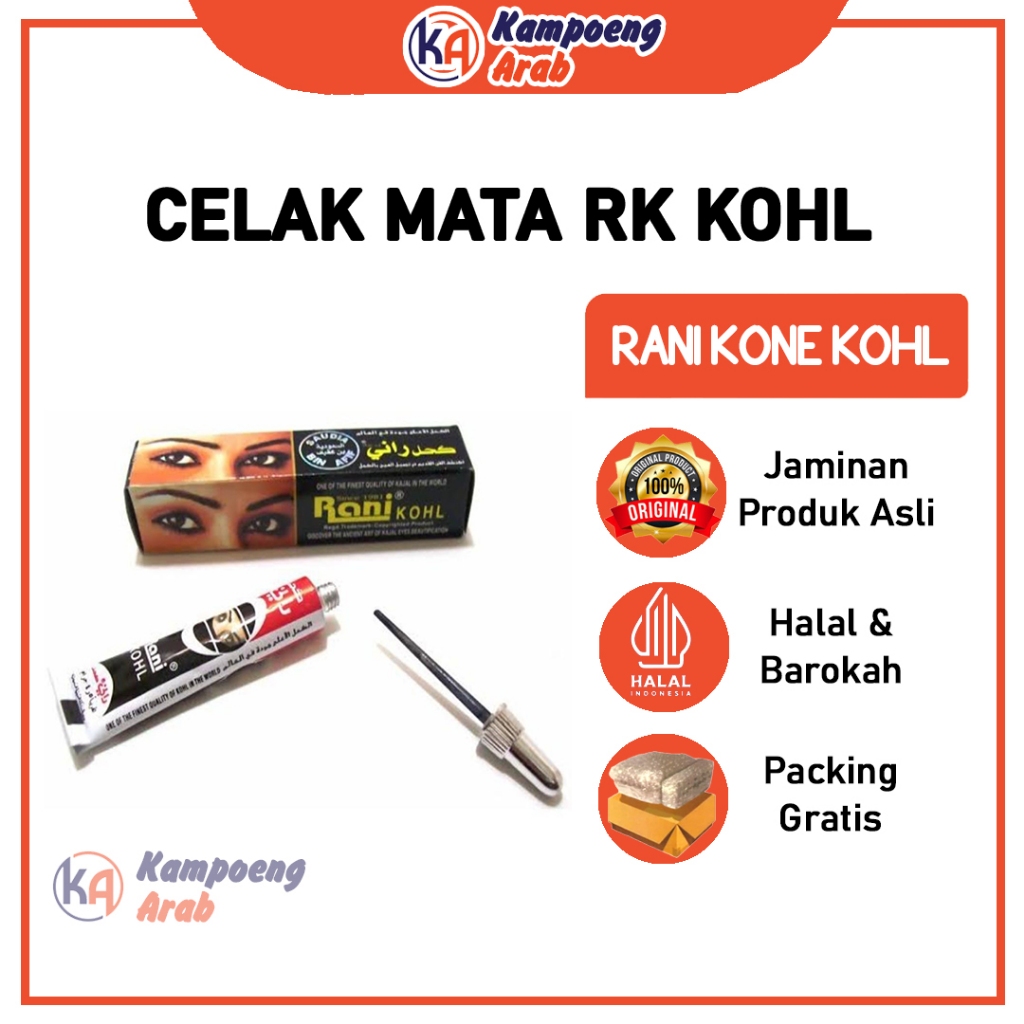 Jual Celak Mata Rani Kone KOHL Bentuk Pasta Asli India Waterproof Aman ...