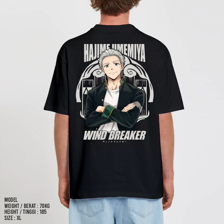 Baju Kaos Distro Unisex Gambar Anime WIND BREAKER SAKURA HARUKA HAJIME UMEMIYA