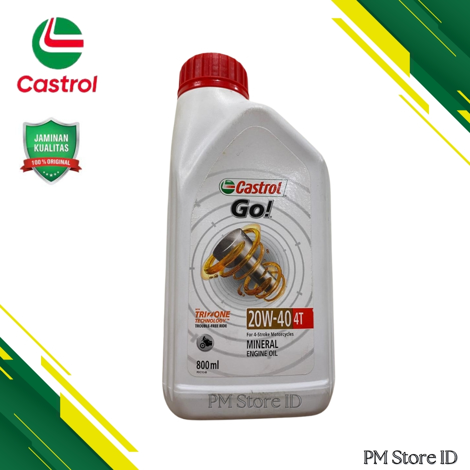 Jual OLI MOTOR CASTROL 4T GO 20W-40/ 800ML / | Shopee Indonesia