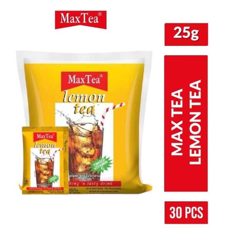 Jual MAX TEA Lemon Tea Bag 30x25gr / Max Tea Lemon Tea Bag 3 Renceng 30 ...
