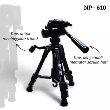 Neepho NP 610 Tripod Multifungsi Photography Kamera Cellphone DSLR