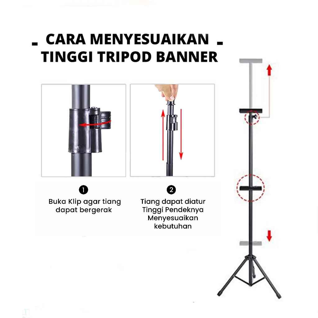 Jual Tripod Standing Banner 2 Sisi Dudukan Display Signage Stand T ...
