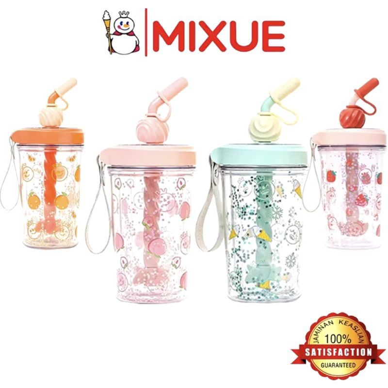 Jual MIXUE BOTOL MINUM 330 ML / SNOW KING FRUIT STRRING CUP / TUMBLER ...