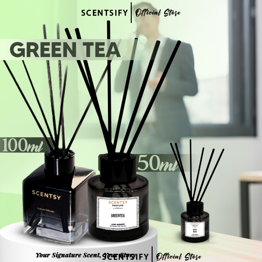 Jual SCENTSIFY Reed Diffuser GREEN TEA Pengharum Ruangan Aromaterapi ...