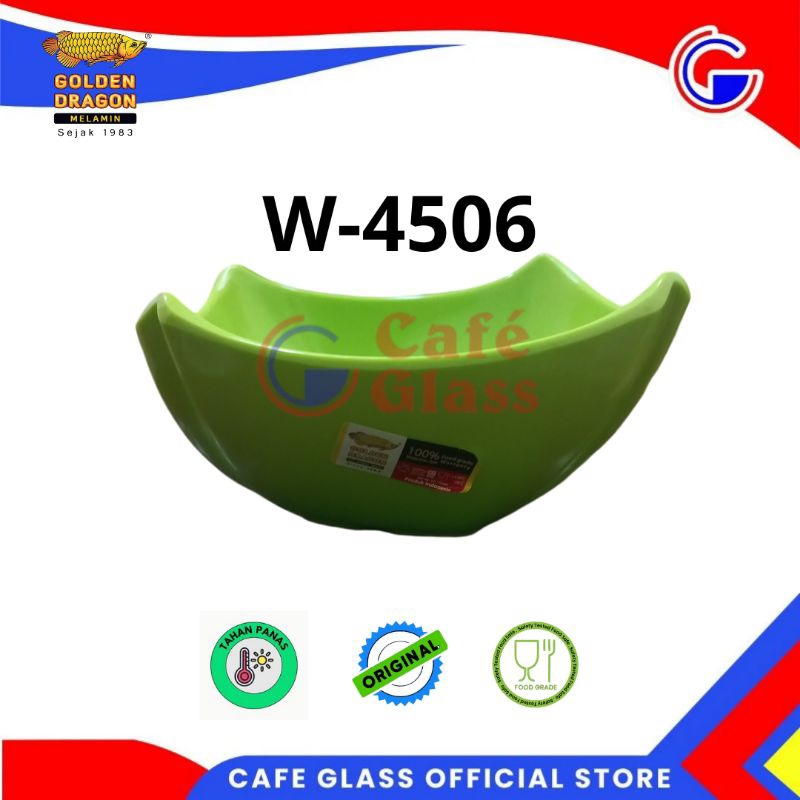Mangkok Melamin/Mangkok Kotak Bibir Cekung 6"