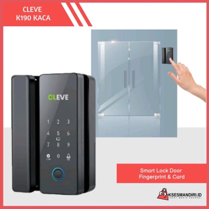 Jual SMART DOOR LOCK PINTU KACA CLEVE | Shopee Indonesia