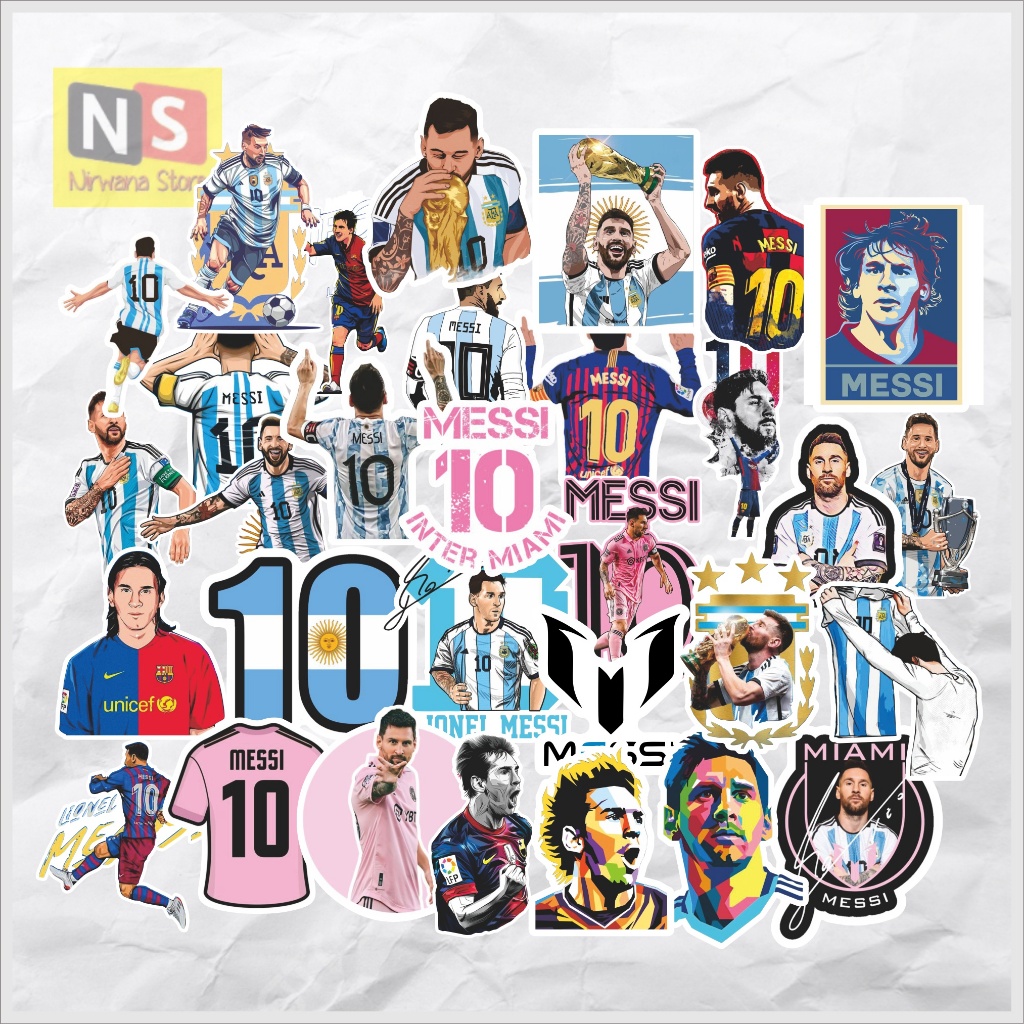 Jual Stiker Pack Messi - Sticker Messi Argentina - Bisa untuk Botol ...