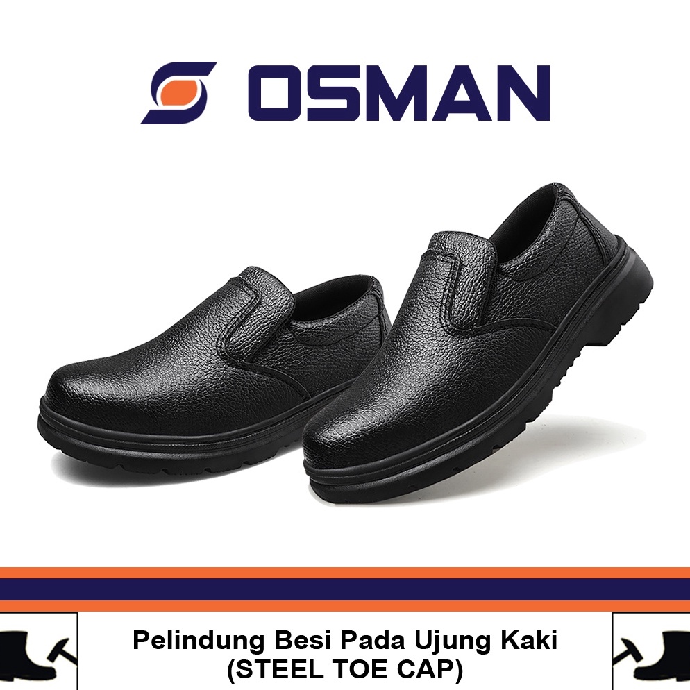 Jual Tren Kekinian OSMAN Sepatu Safety Shoes Slip On Sepatu Safety ...