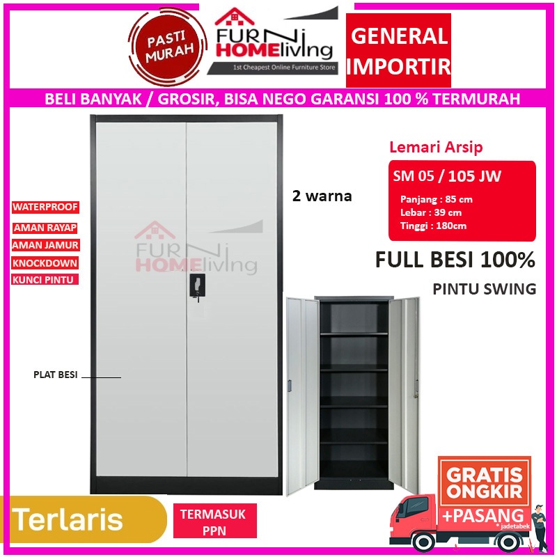 Jual (via cargo) Lemari Arsip Besi Filing Cabinet Rak Besi AK05 / 105 ...