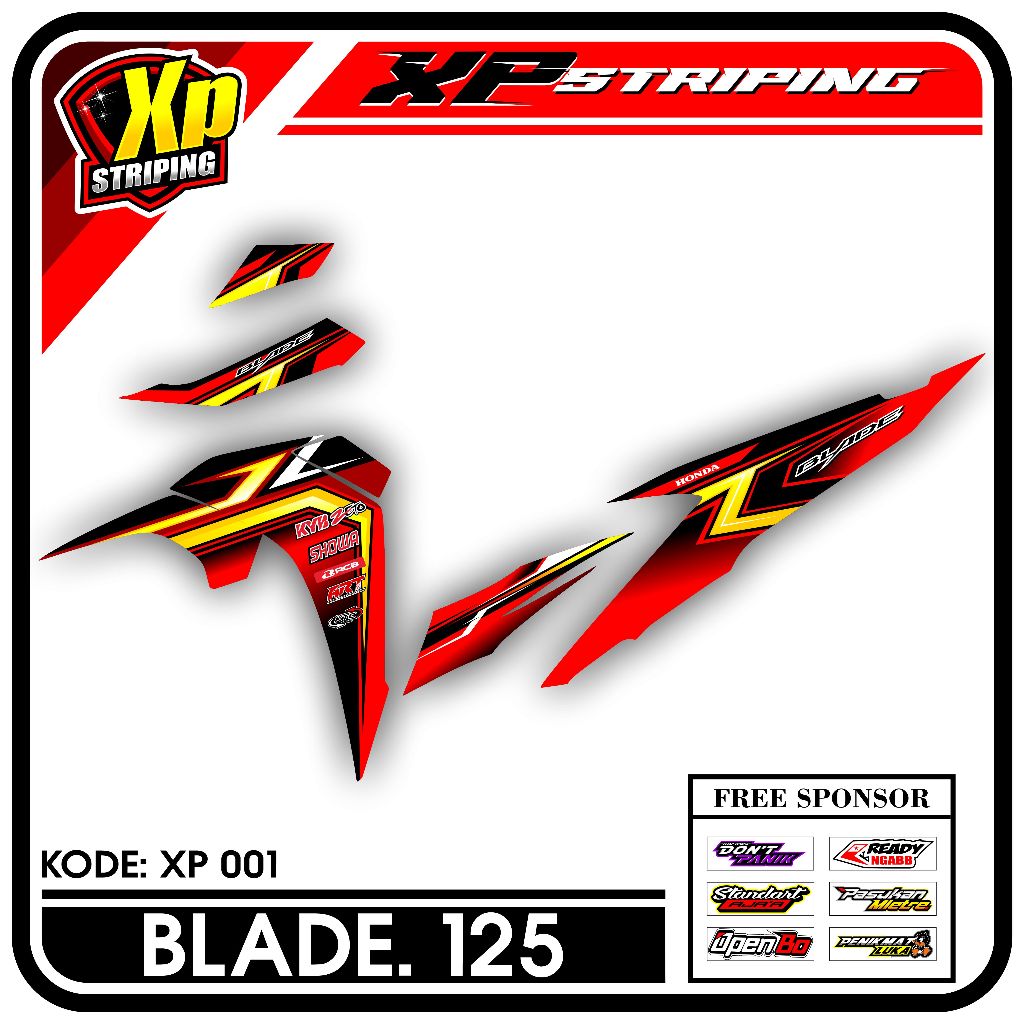 Jual Striping Blade 125 - Sticker Striping Honda Blade 125 Desain ...