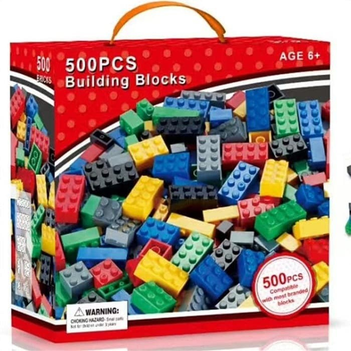 Jual Mainan Edukasi Balok Susun Building Block isi 500 pcs | Shopee ...