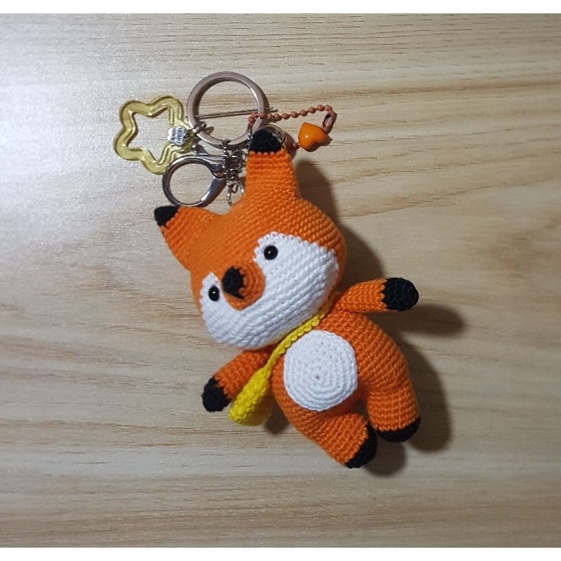 Jual Gantungan kunci rajutan Fox/amigurumi fox keychain | Shopee Indonesia