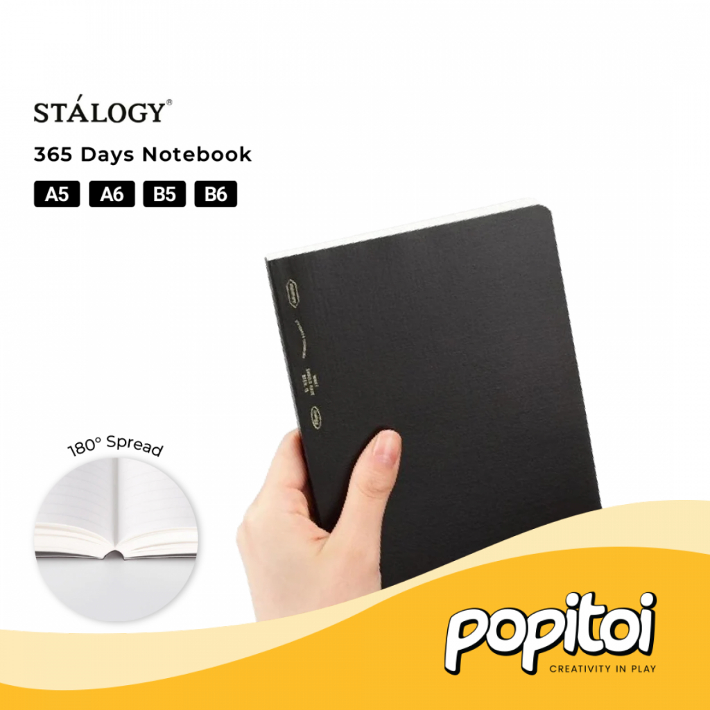 1/2 Year Stalogy S4112 365 Days Notebook A6 Red | Seychelles 018 Editor's Series