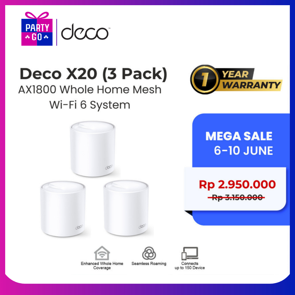 Jual TP-Link Deco X20 AX1800 wifi6 wifi sharer, true Mesh dual-band ...