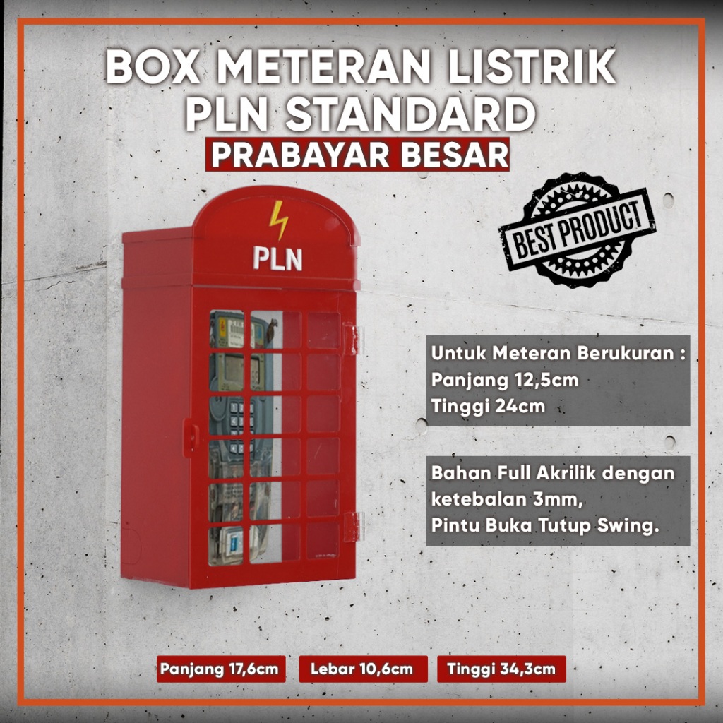 Jual Box Listrik Akrilik KWH Meter PLN Token Prabayar Besar | Shopee ...