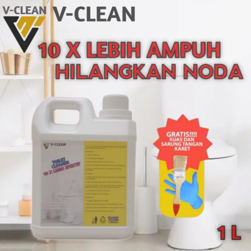 Jual VIN PROMO V-CLEAN Terbaru ( 1 liter ) Toilet Cleaner Viral Free ...