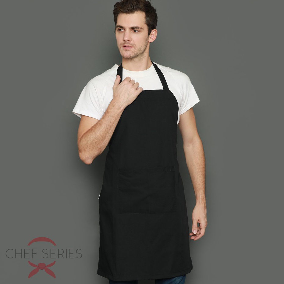 Jual Chef Series Basic Full Panjang Apron Hitam | Shopee Indonesia