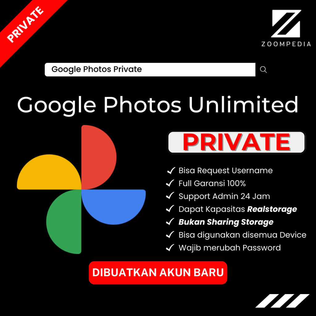 Jual Google Photos Private Storage Lifetime Account Legal Original