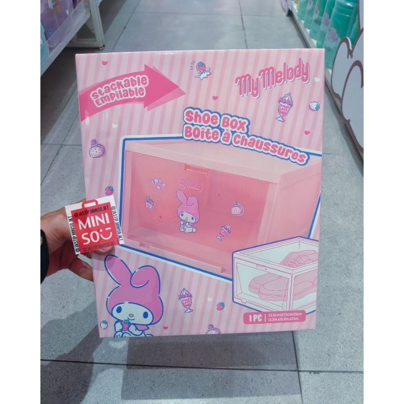 Jual MINISO x SANRIO 🆕 Stackable Shoe Box / Kotak Sepatu / Kota ...