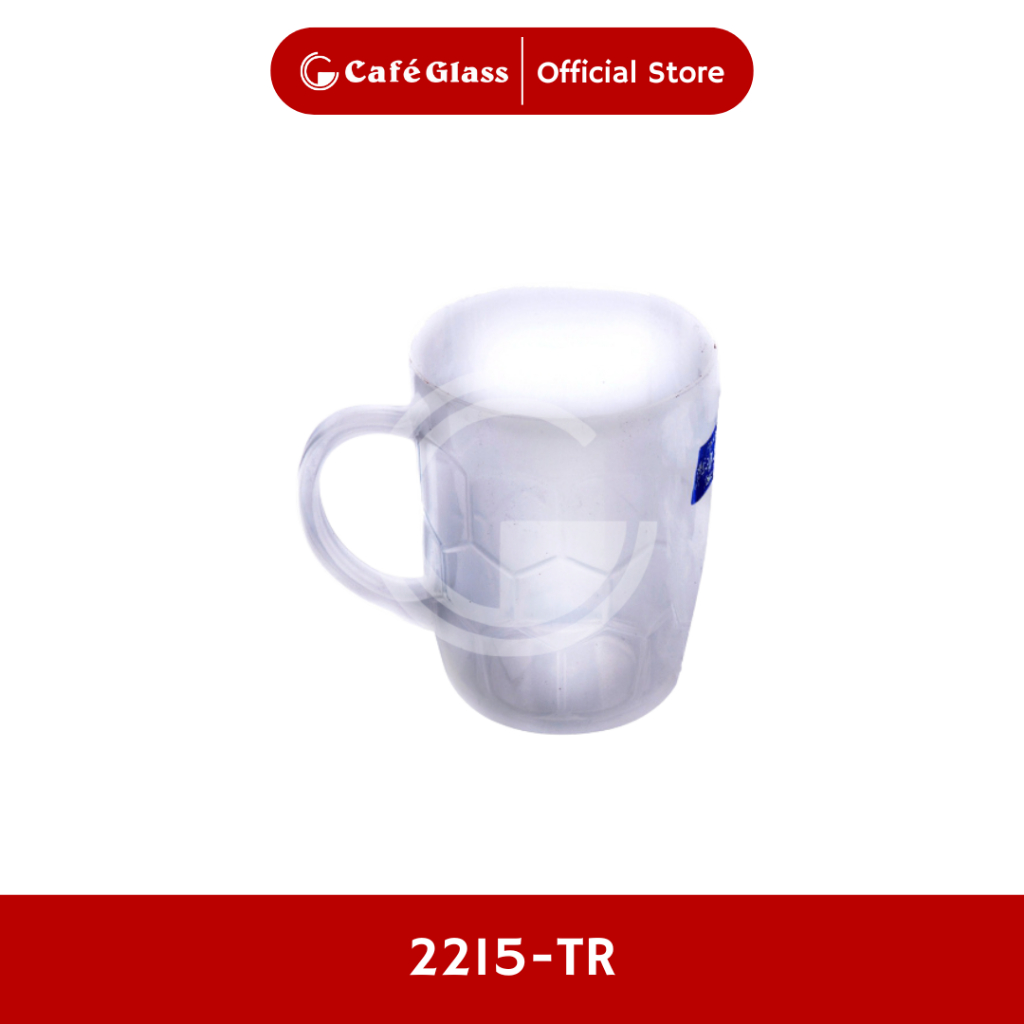 Gelas Plastik Bening Tahan Pecah / Gelas Akrilik Gagang  - Lucky Star 2215