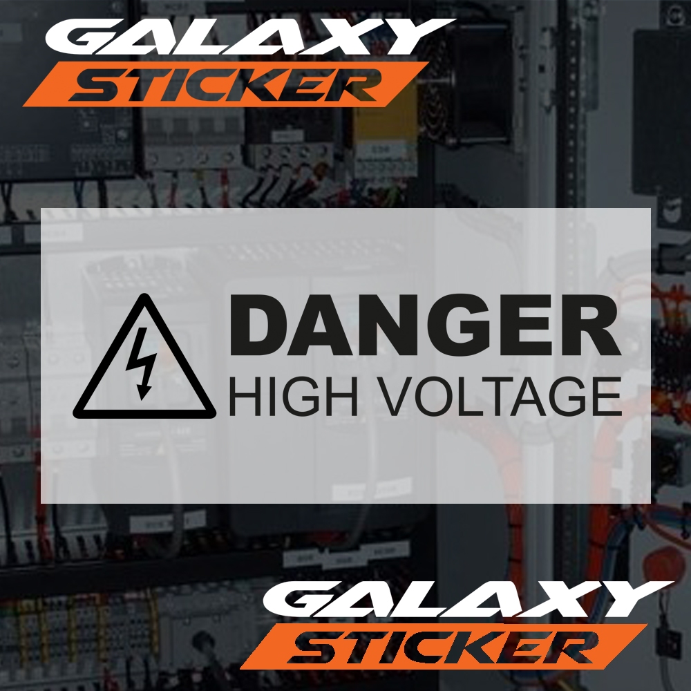 Jual cutting sticker hardcase panel listrik genset danger high voltage ...