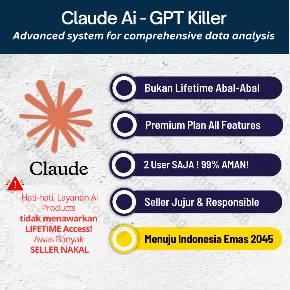 Claude Ai - Lebih Canggih Dari ChatGPT Open Ai - Private Full Garansi | Software Data Analisis