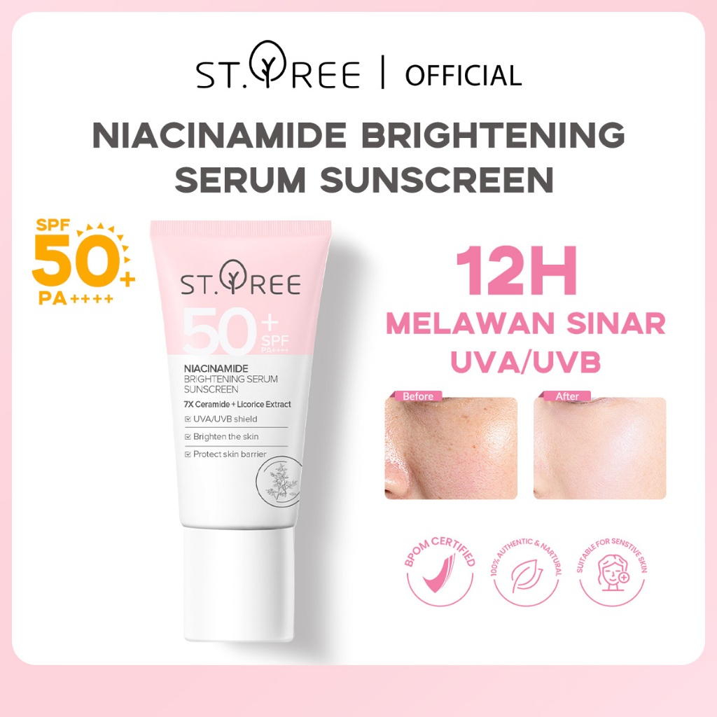 Jual ST.TREE SPF 50+ PA++++ Niacinamide Brightening Serum Sunscreen 30 ...