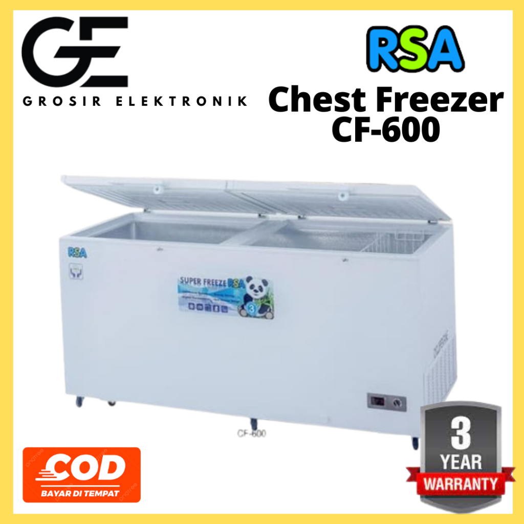 Jual Chest Freezer RSA CF-600 H / CF600H Freezer Box 500 liter | Shopee ...