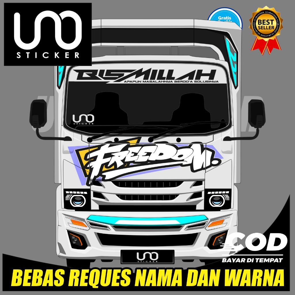 Jual JUAL STICKER TULISAN KABIN BAGIAN DEPAN DAN KACA ATAS TRUCK SATU ...