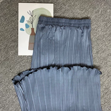 Rok Plisket Payung Wavy Rok Plisket Premium Tebal Rok Panjang Korean Style Pleated Skirts 036