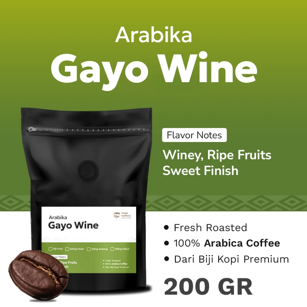 Jual KOPI ARABIKA GAYO WINE NUSA KULTURA 20…
