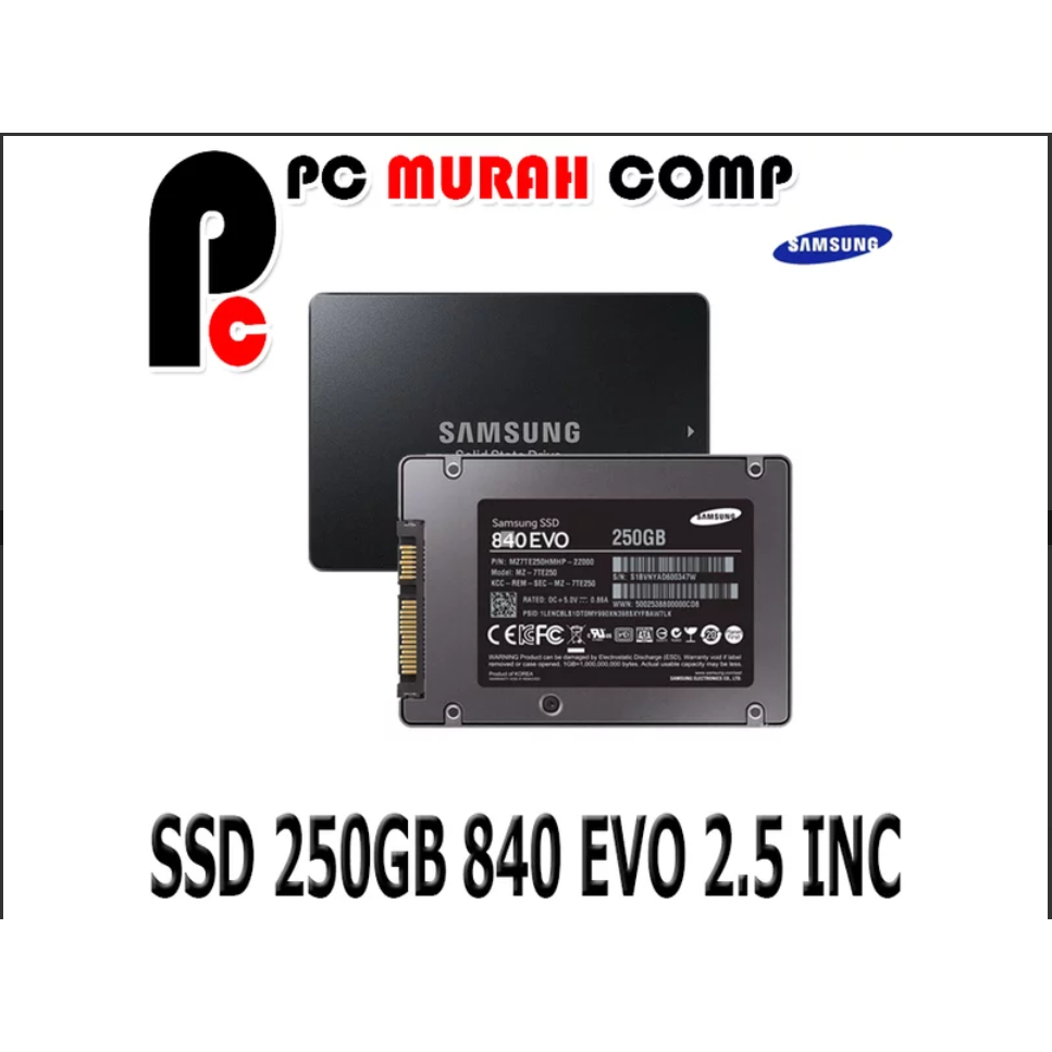 Jual SSD SAMSUNG EVO 840 850 860 870 EVO 250GB SATA III
