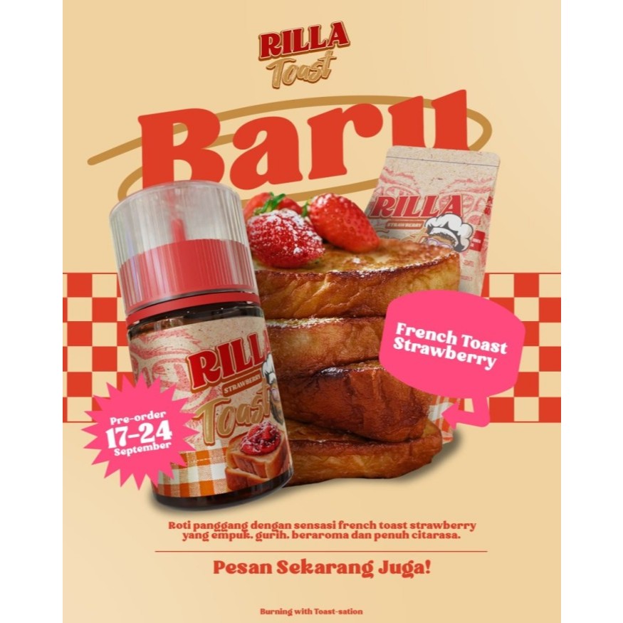 Jual LIQUID RILLA TOAST 60ML FRENCH TOAST STRAWBERRY | Shopee Indonesia