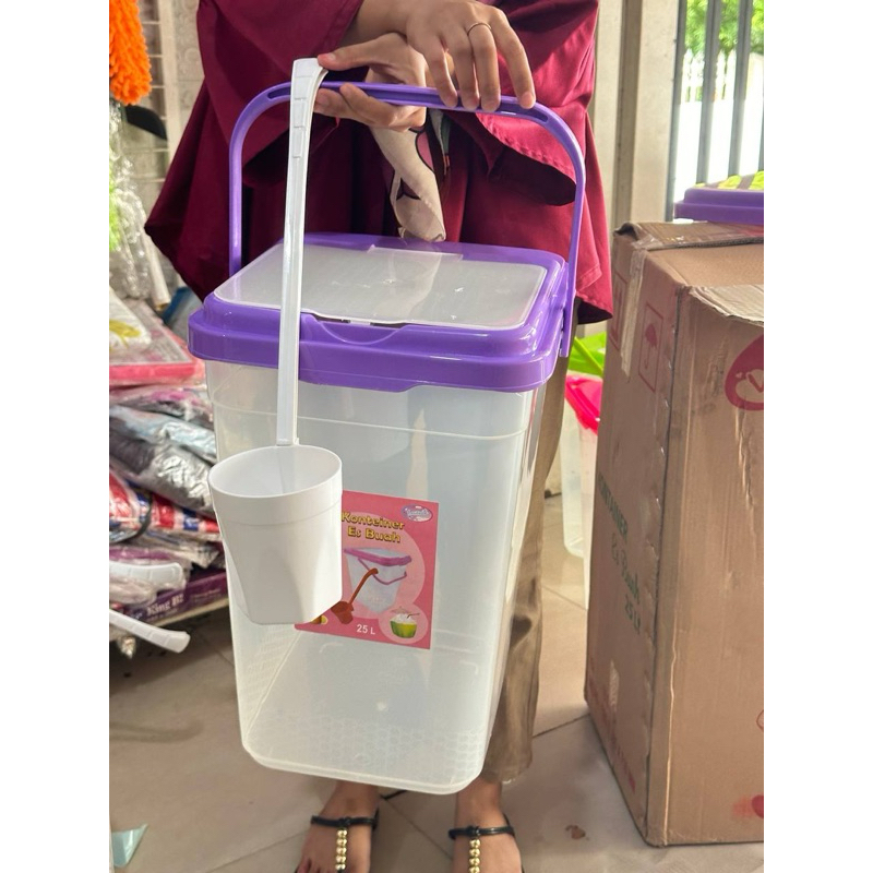 Jual Kontainer es buah Kapasitas 25liter free gayung | Shopee Indonesia