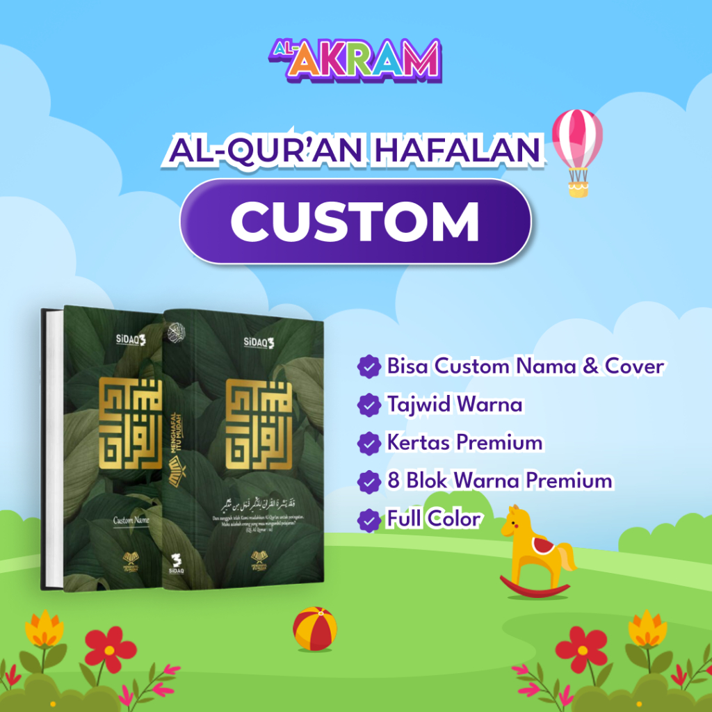 Jual AL-AKRAM QUR'AN COSTUM NAMA DAN FOTO | Qur'an Free Request Nama ...