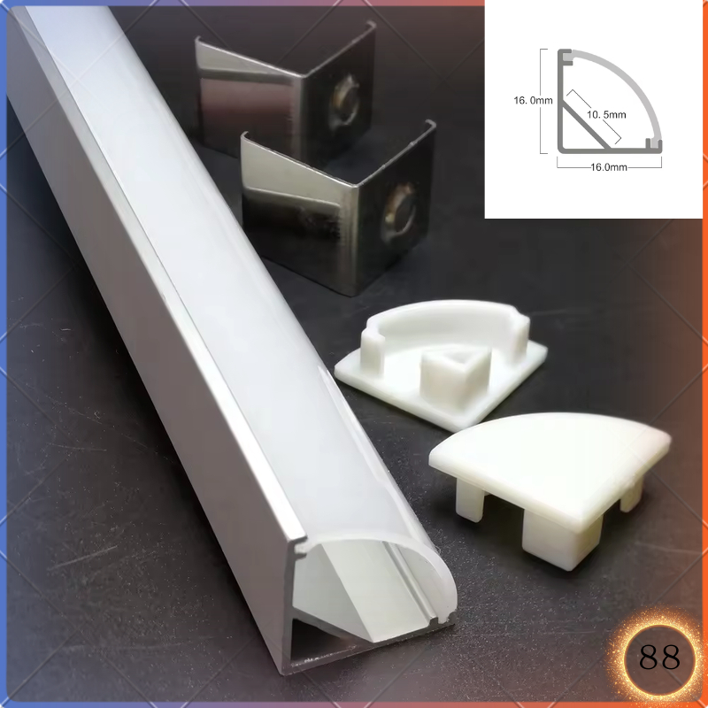 Jual LED Profile Cover Casing Housing LED Strip Rigid Aluminium 1 Meter ...