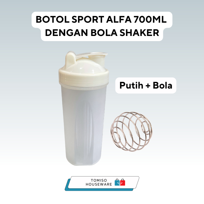 Jual [SET 2IN1] BOTOL SPORT ALFA DENGAN BOLA SHAKER | Botol Minum ...