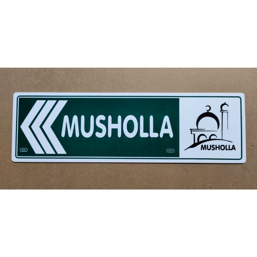 Jual Sign Label Acrylic/Label Akrilik Besar - Musholla Kiri (9x30cm ...