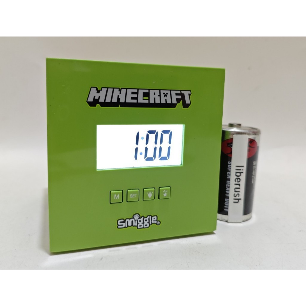 Jual Smiggle minecraft projector clock digital clock light projector ...