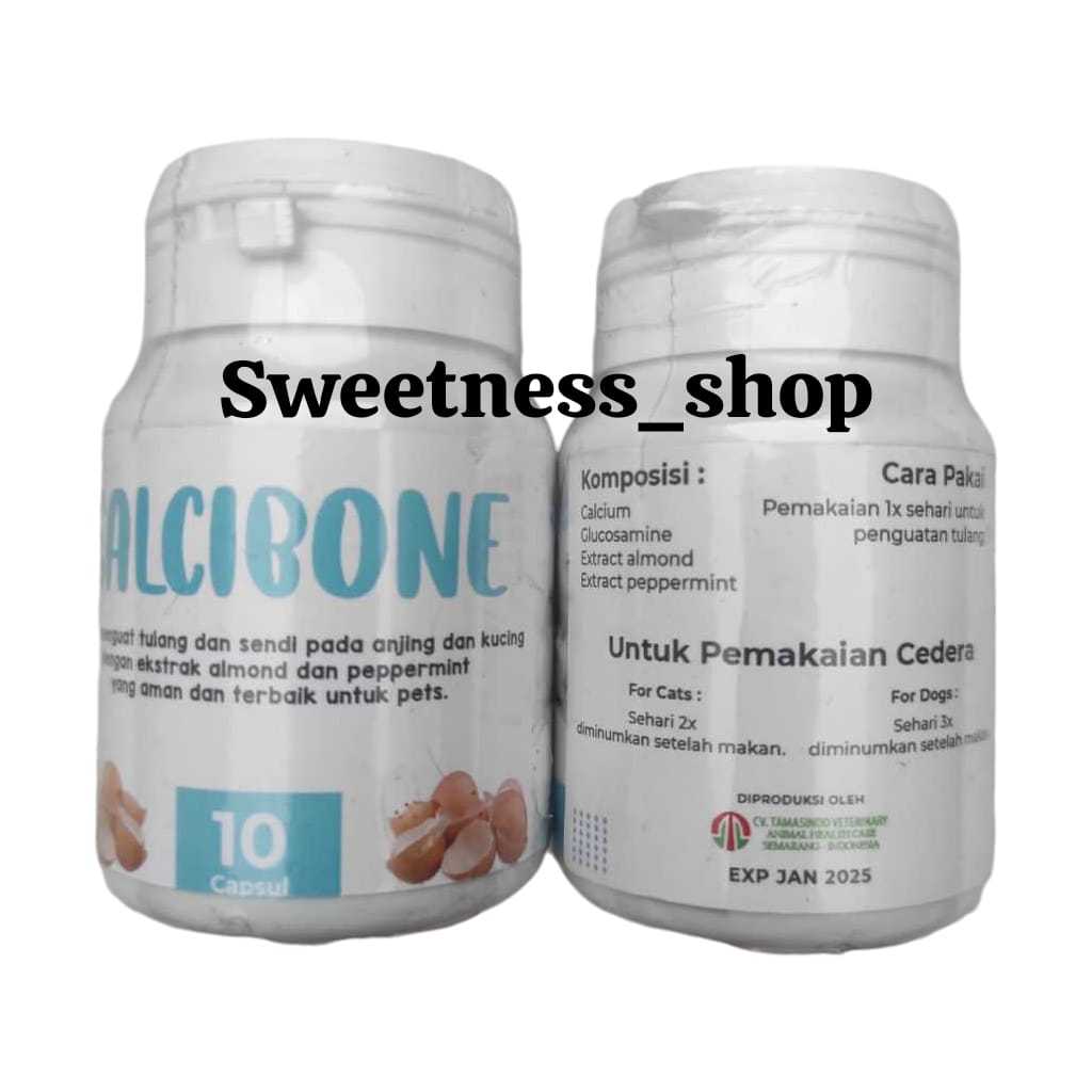 Jual CALCIBONE Cap isi 10 Kapsul - Penguat Tulang dan Sendi Anjing ...