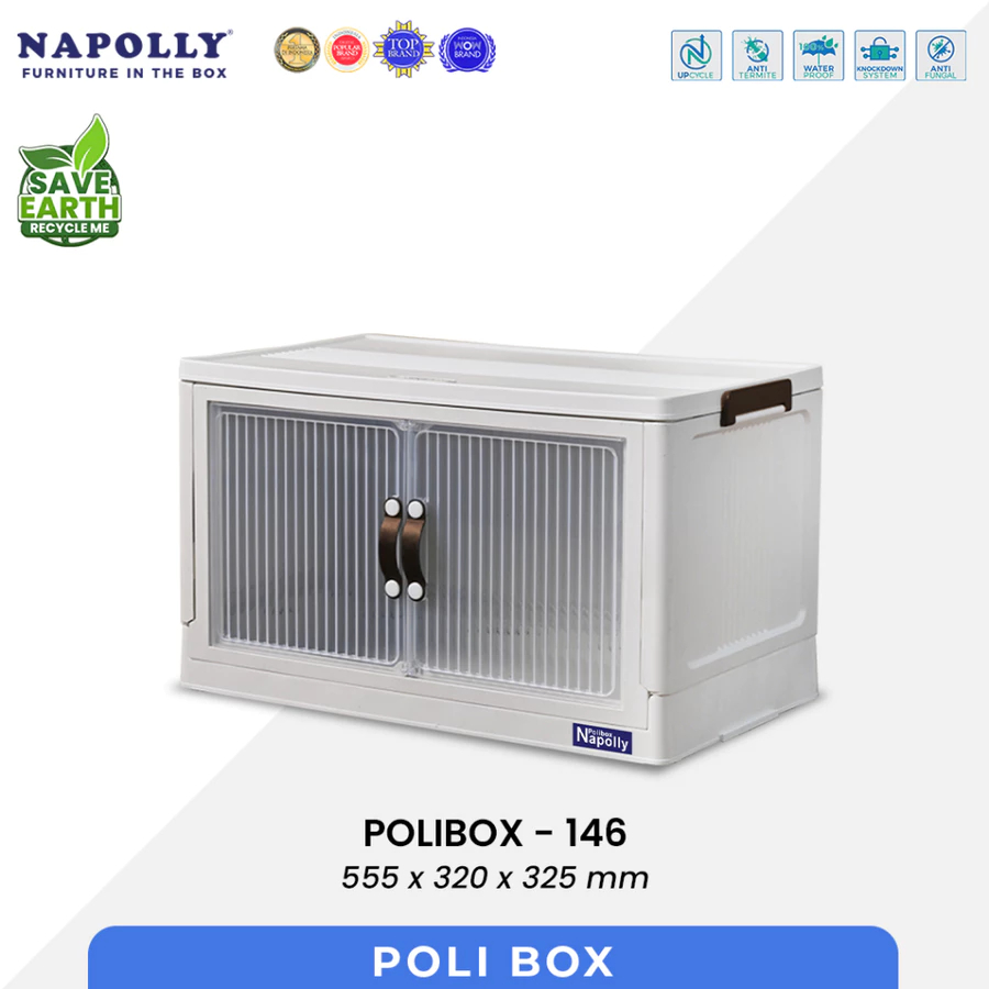 Jual [READY STOCK] NAPOLLY / NAPOLY CONTAINER BOX LIPAT / RAK / LEMARI ...