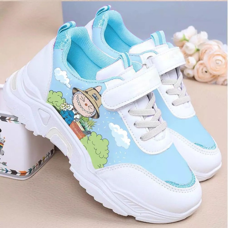 Jual Sepatu sneakers anak perempuan karakter LABUBU BIRU Usia 3 sampai ...