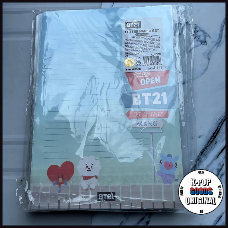Jual BT21 Letter Paper Set Beige | Shopee Indonesia