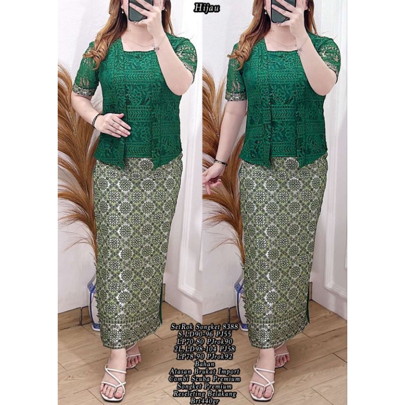 Jual Set rok songket 8388/kebaya tradisional/baju adat jawa | Shopee ...