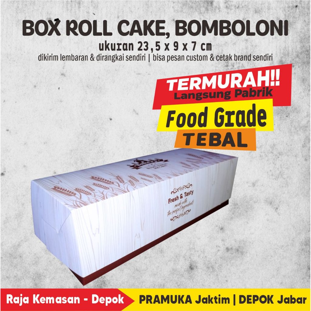 Jual Box Roll Cake 23,5x9x7 cm Ivory Motif | Shopee Indonesia