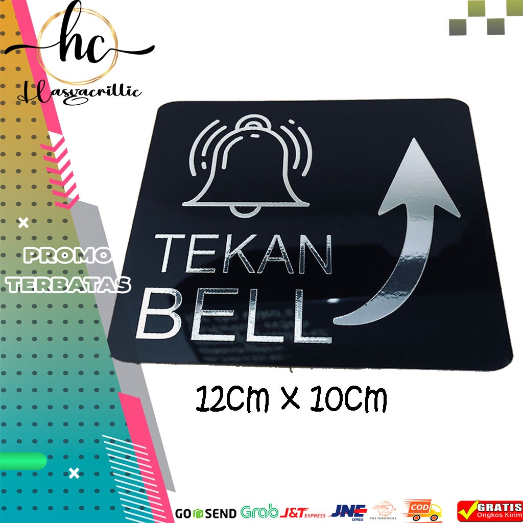 Jual TULISAN TEKAN BELL / SIGN BOARD TEKAN BELL AKRILIK | Shopee Indonesia