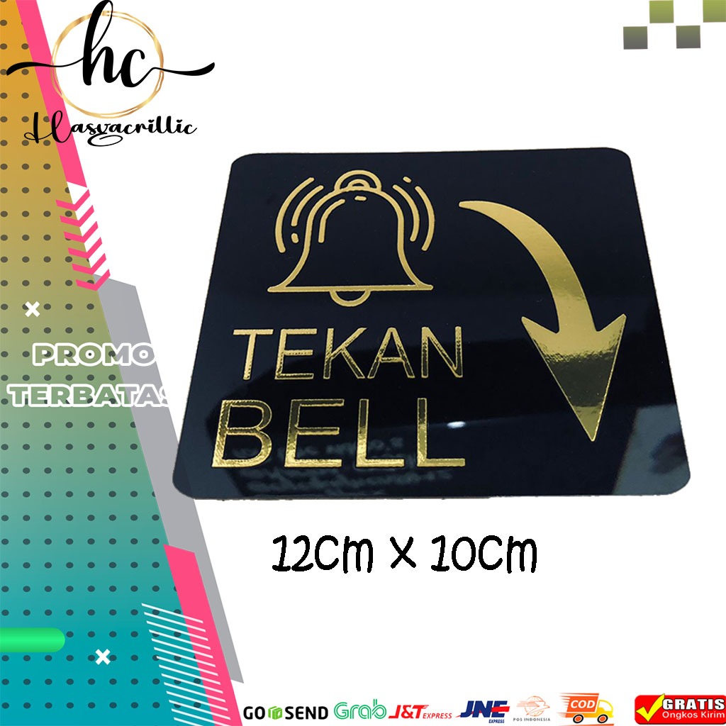 Jual TULISAN TEKAN BELL / SIGN BOARD TEKAN BELL AKRILIK | Shopee Indonesia