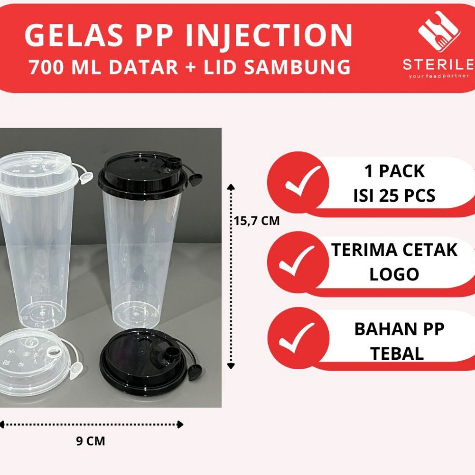Jual GELAS THINWALL OVAL 7 ML 22 OZ TUTUP ISI 25 PCS GELAS PP INJECT 7 ...