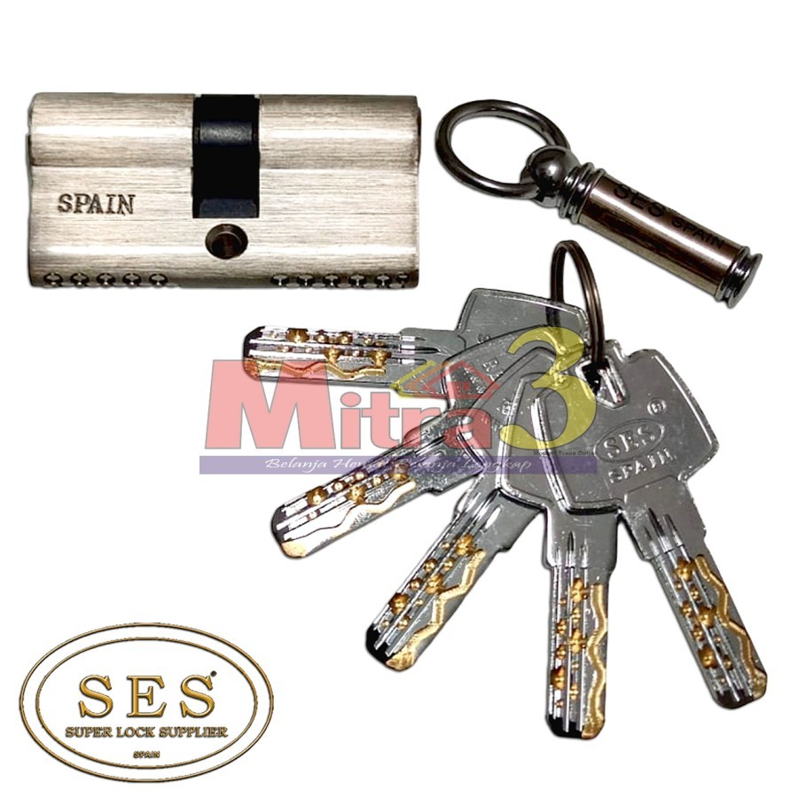 Jual Silinder Kunci SES Computer Keys VIP 60mm DK (Double Key) Putih ...