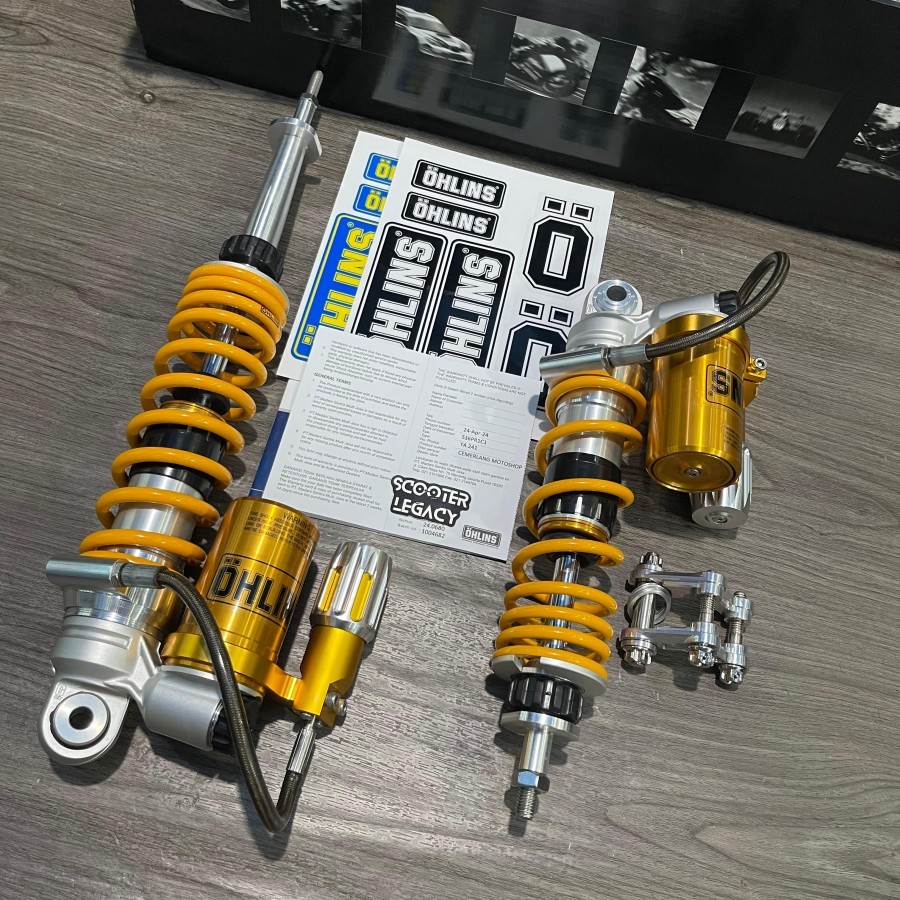 Jual Shock Tabung Ohlins YA Series with Preload Adjuster Front & Rear ...